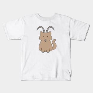 Capricorn Cat Zodiac Sign Kids T-Shirt